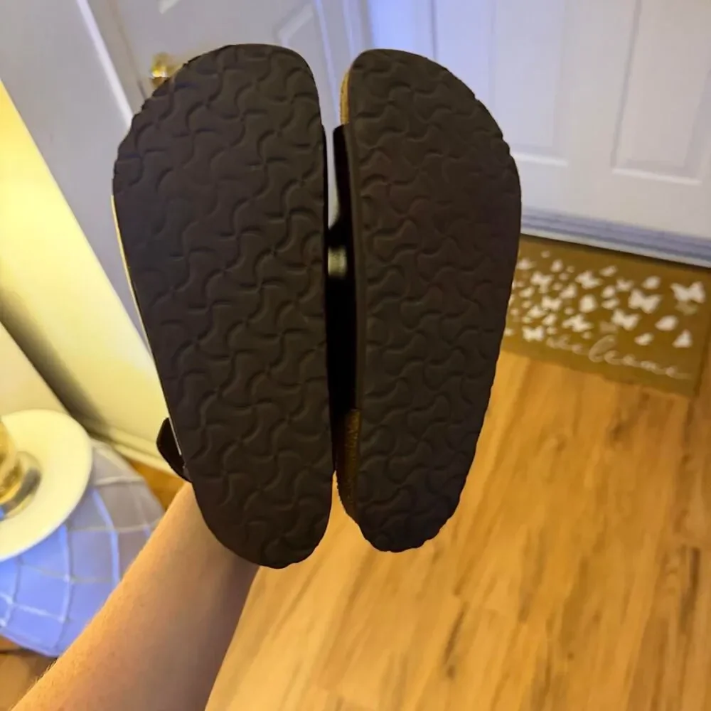 Birkenstock Milano Black Sandals Mens Size 8 Regular Fit Cork Backstrap